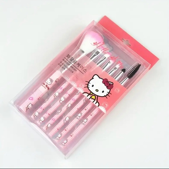 Hello Kitty Cosmetic Make Up Brush Set - Picture 2 of 9